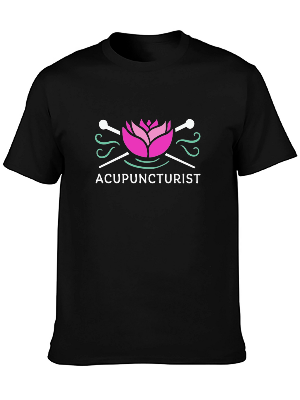 Acupuncturist Graphic T-Shirt - Black Cotton Blend