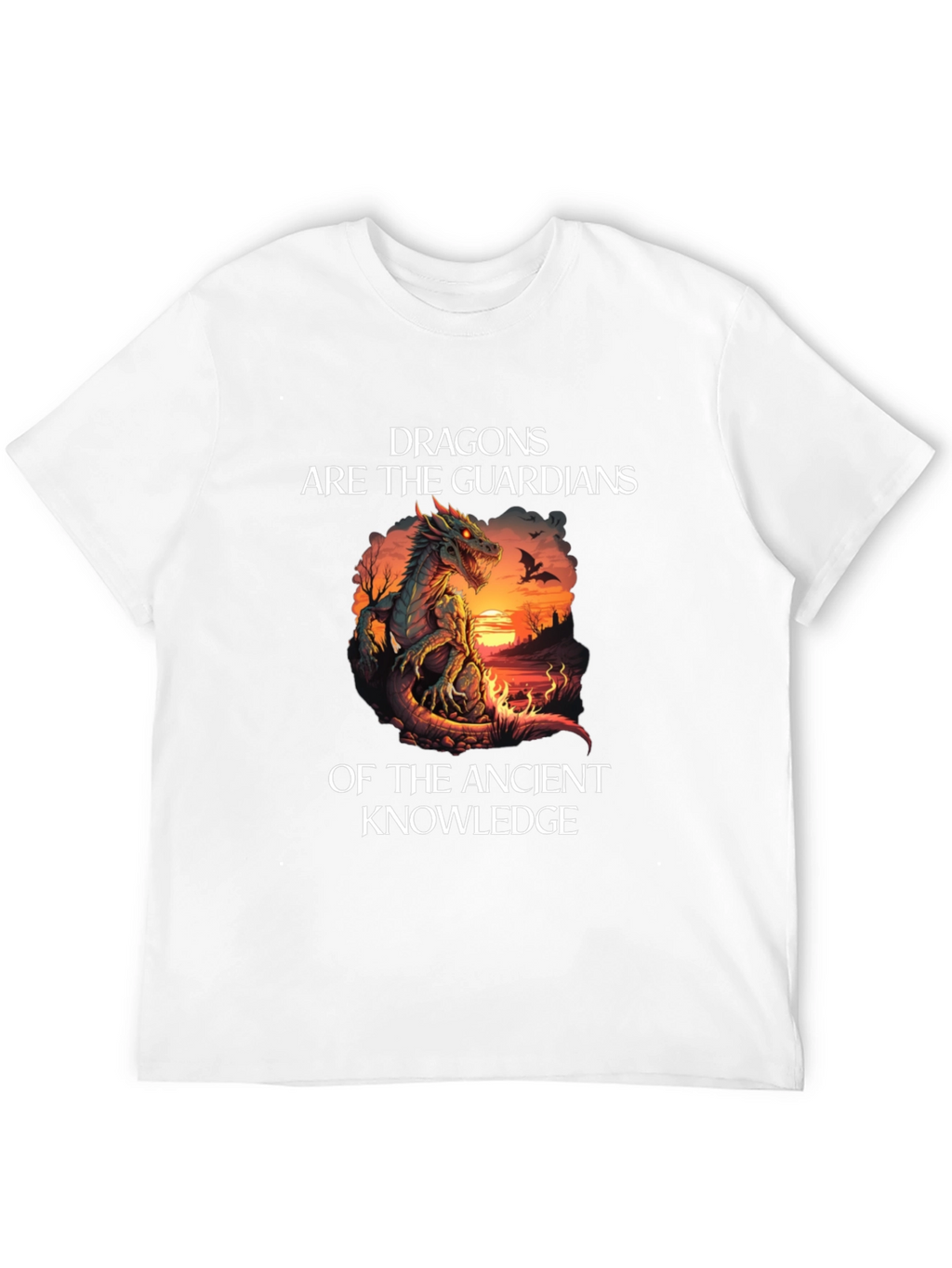 Dragon Guardians Ancient Knowledge Black T-Shirt