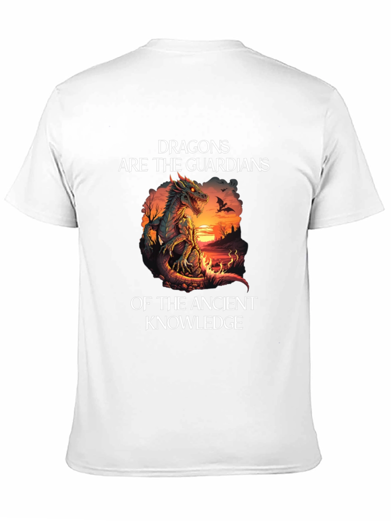 Dragon Guardians Ancient Knowledge Black T-Shirt