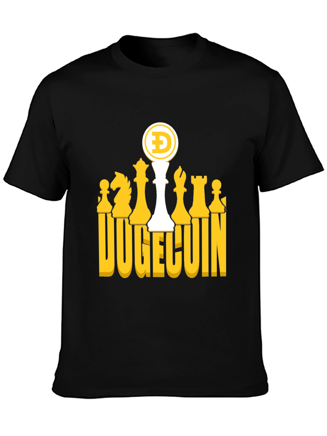 DogeChess Black T-Shirt - Crypto Tee