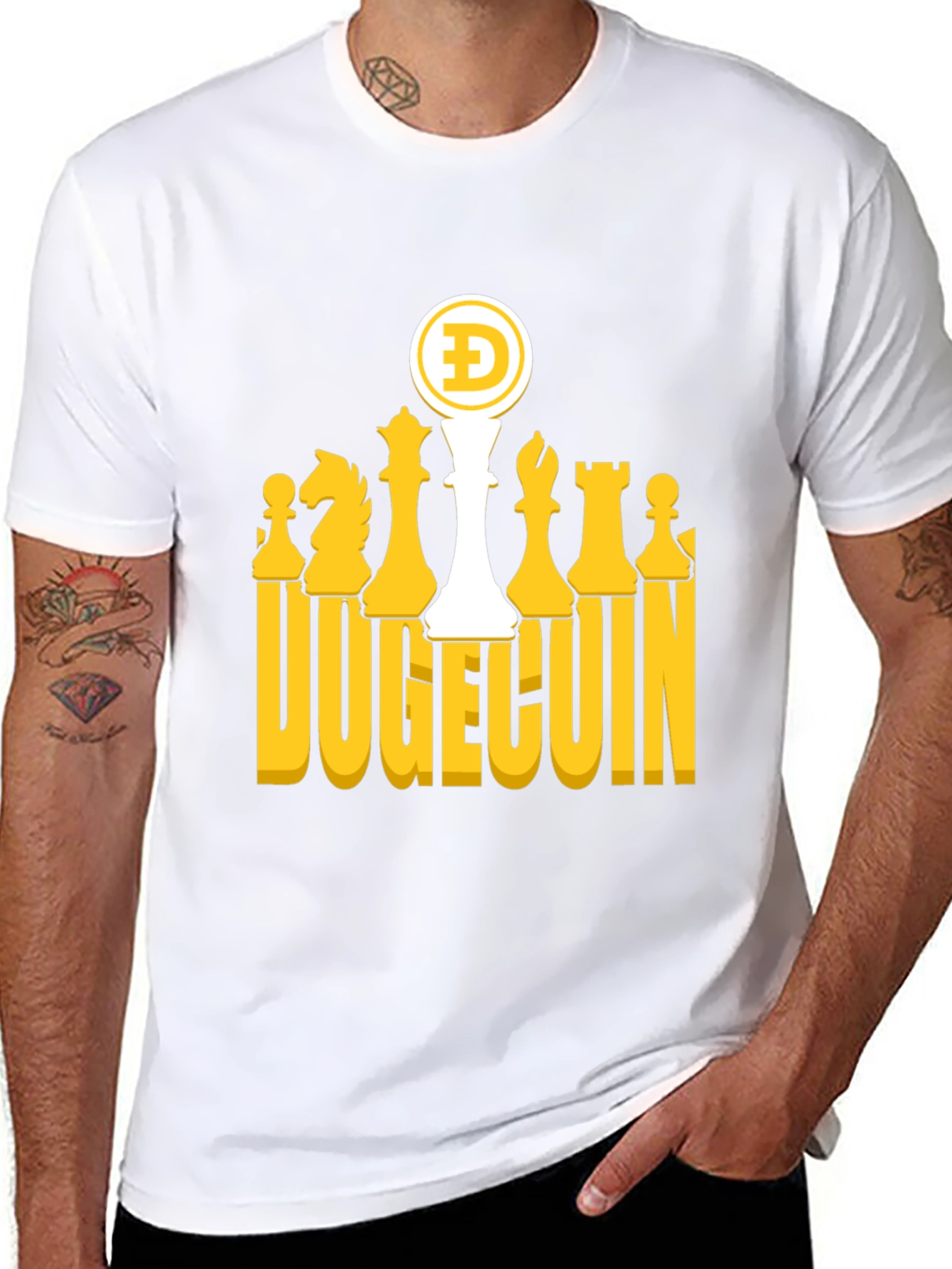 DogeChess Black T-Shirt - Crypto Tee