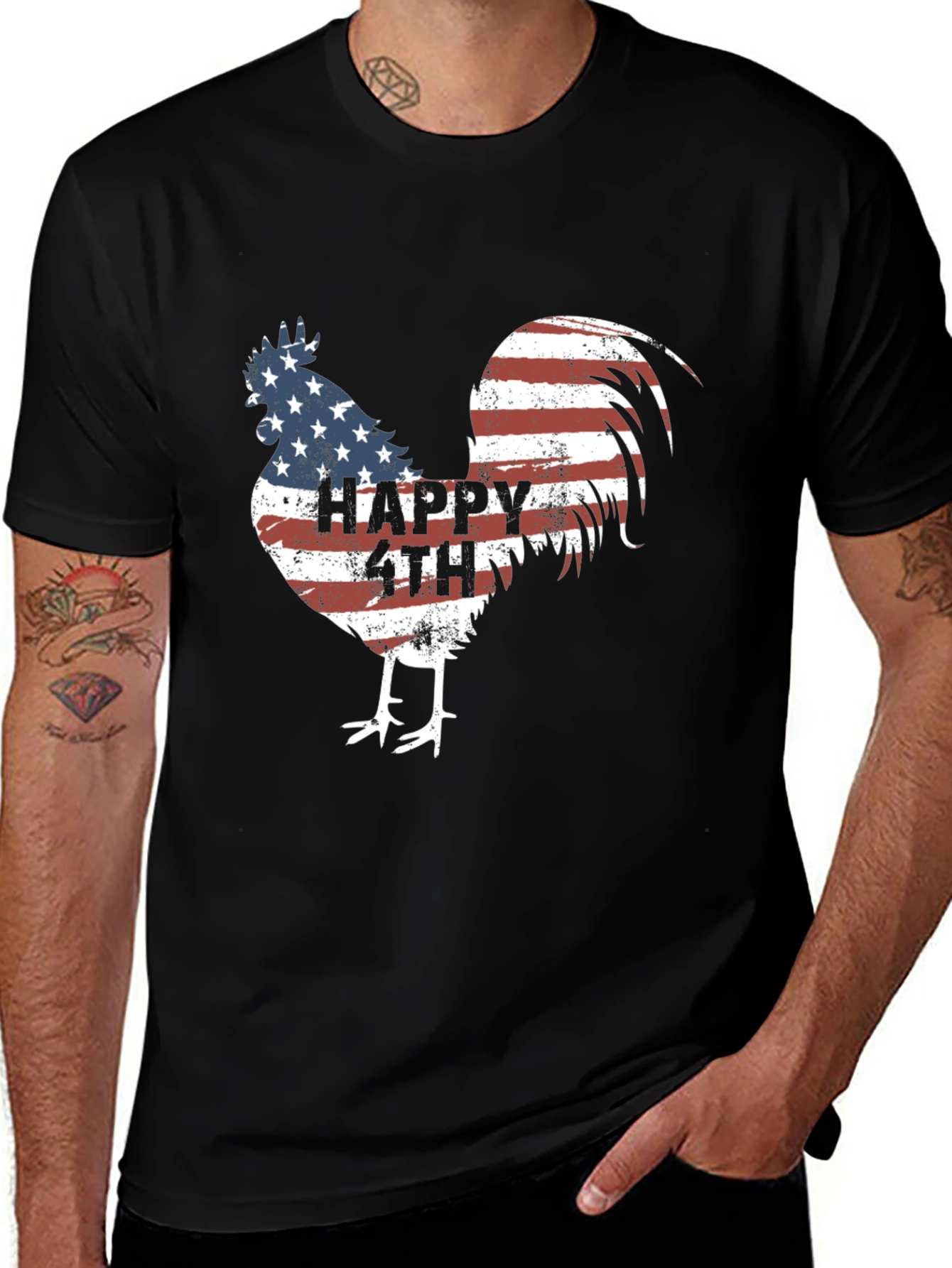 Patriotic Chicken T-Shirt - Happy 4th of July