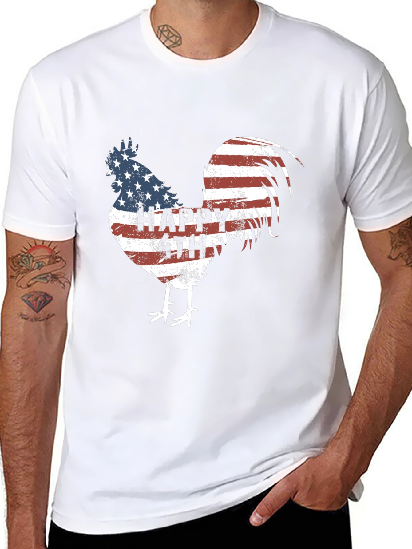 Patriotic Chicken T-Shirt - Happy 4th of July