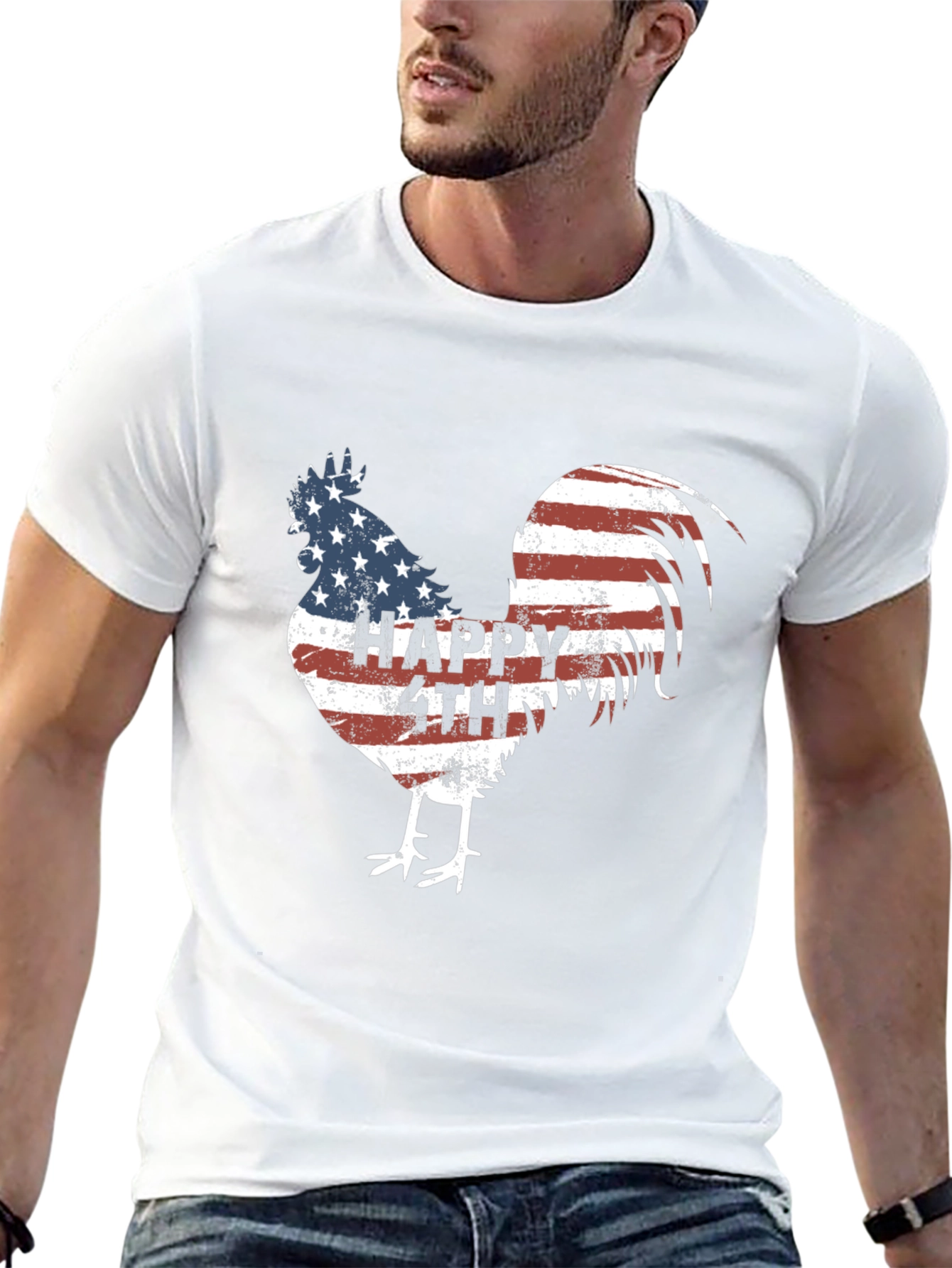 Patriotic Chicken T-Shirt - Happy 4th of July