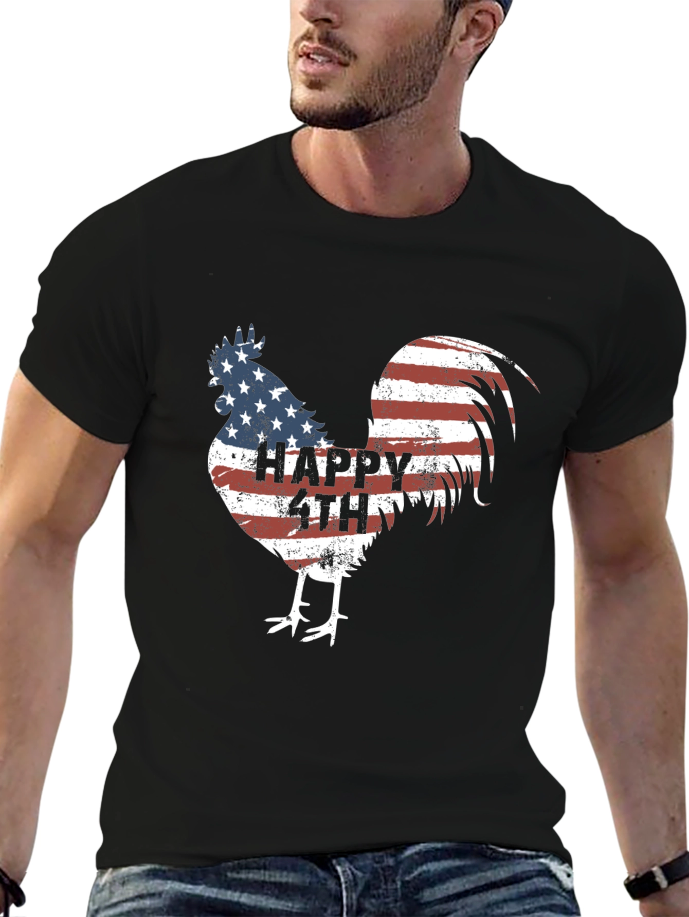 Patriotic Chicken T-Shirt - Happy 4th of July