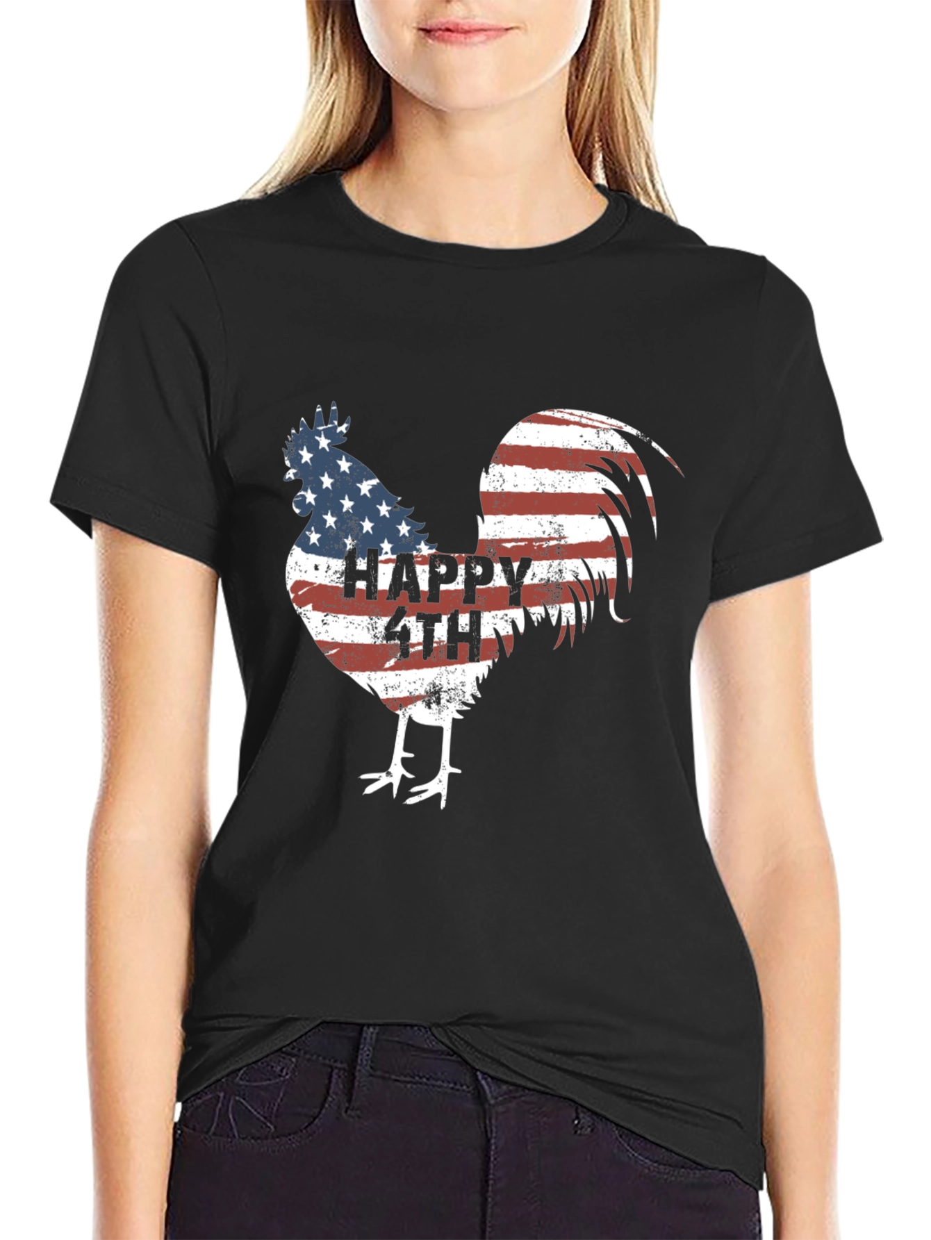 Patriotic Chicken T-Shirt - Happy 4th of July
