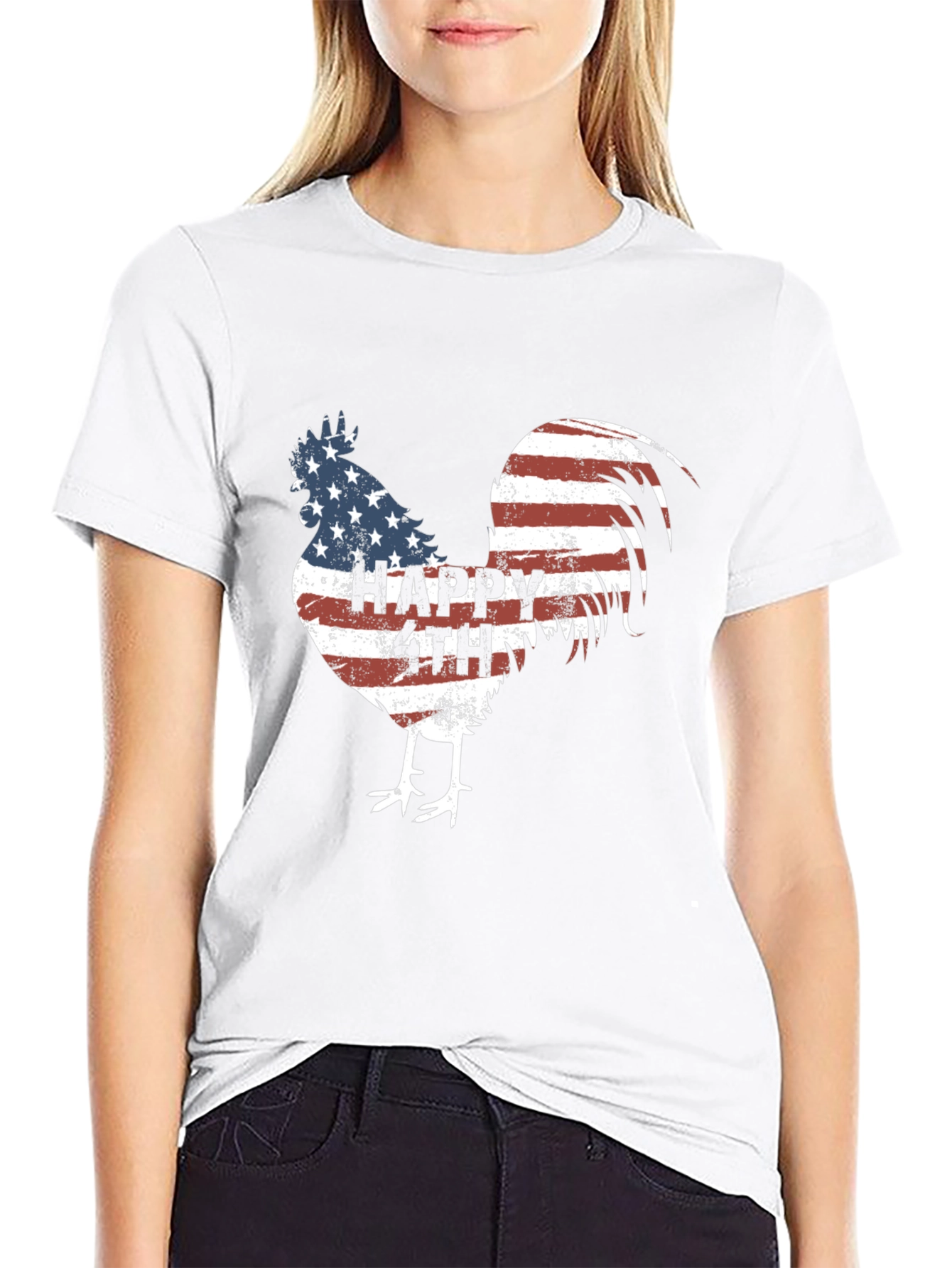 Patriotic Chicken T-Shirt - Happy 4th of July