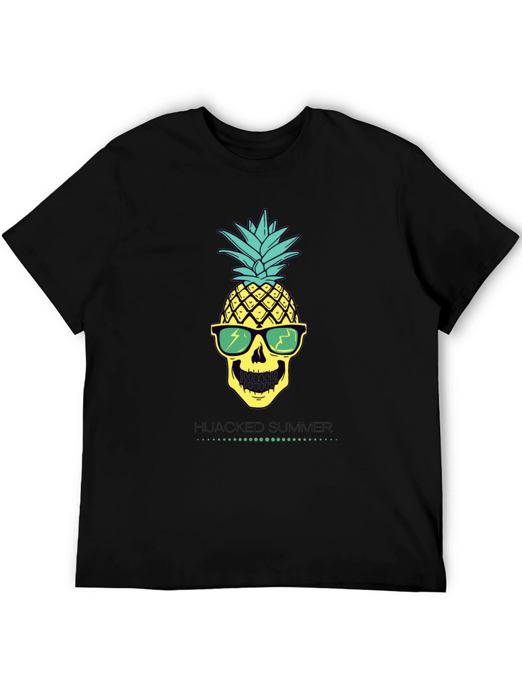 Hijacked Summer Pineapple Skull Graphic Tee