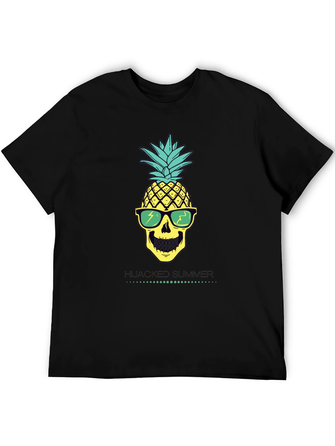 Hijacked Summer Pineapple Skull Graphic Tee