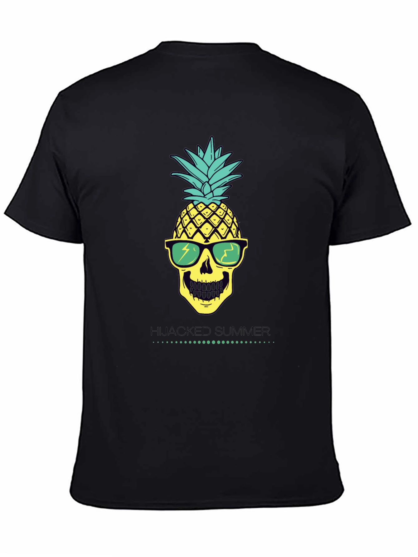 Hijacked Summer Pineapple Skull Graphic Tee