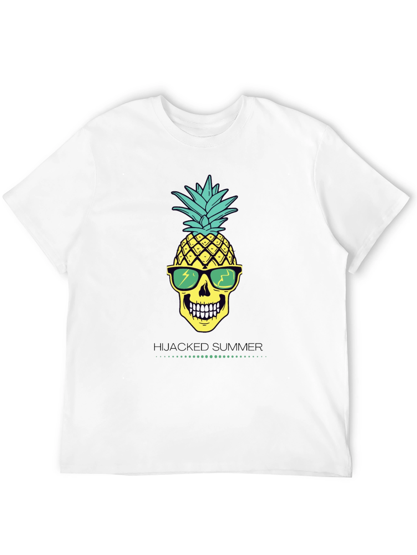 Hijacked Summer Pineapple Skull Graphic Tee