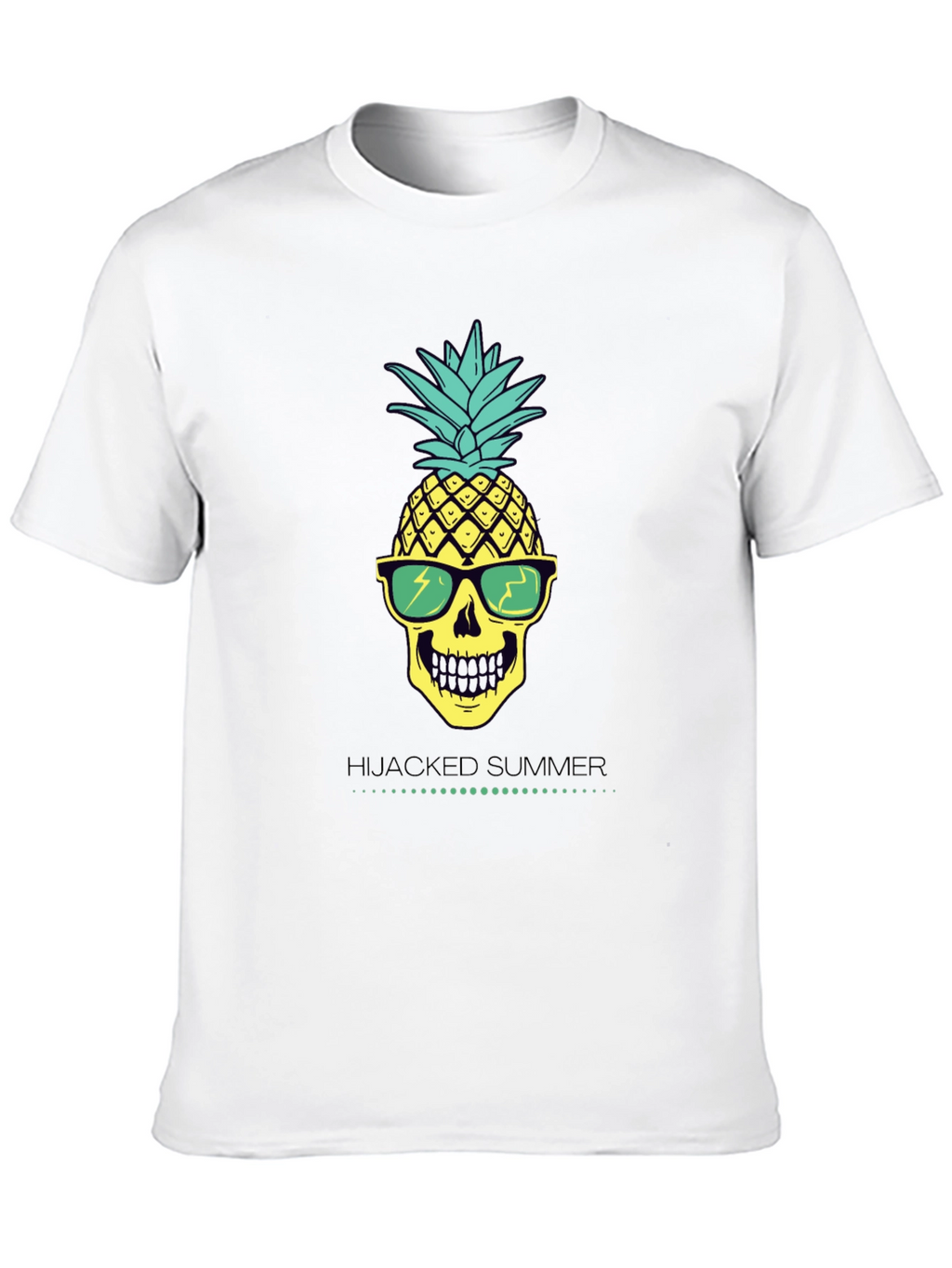 Hijacked Summer Pineapple Skull Graphic Tee