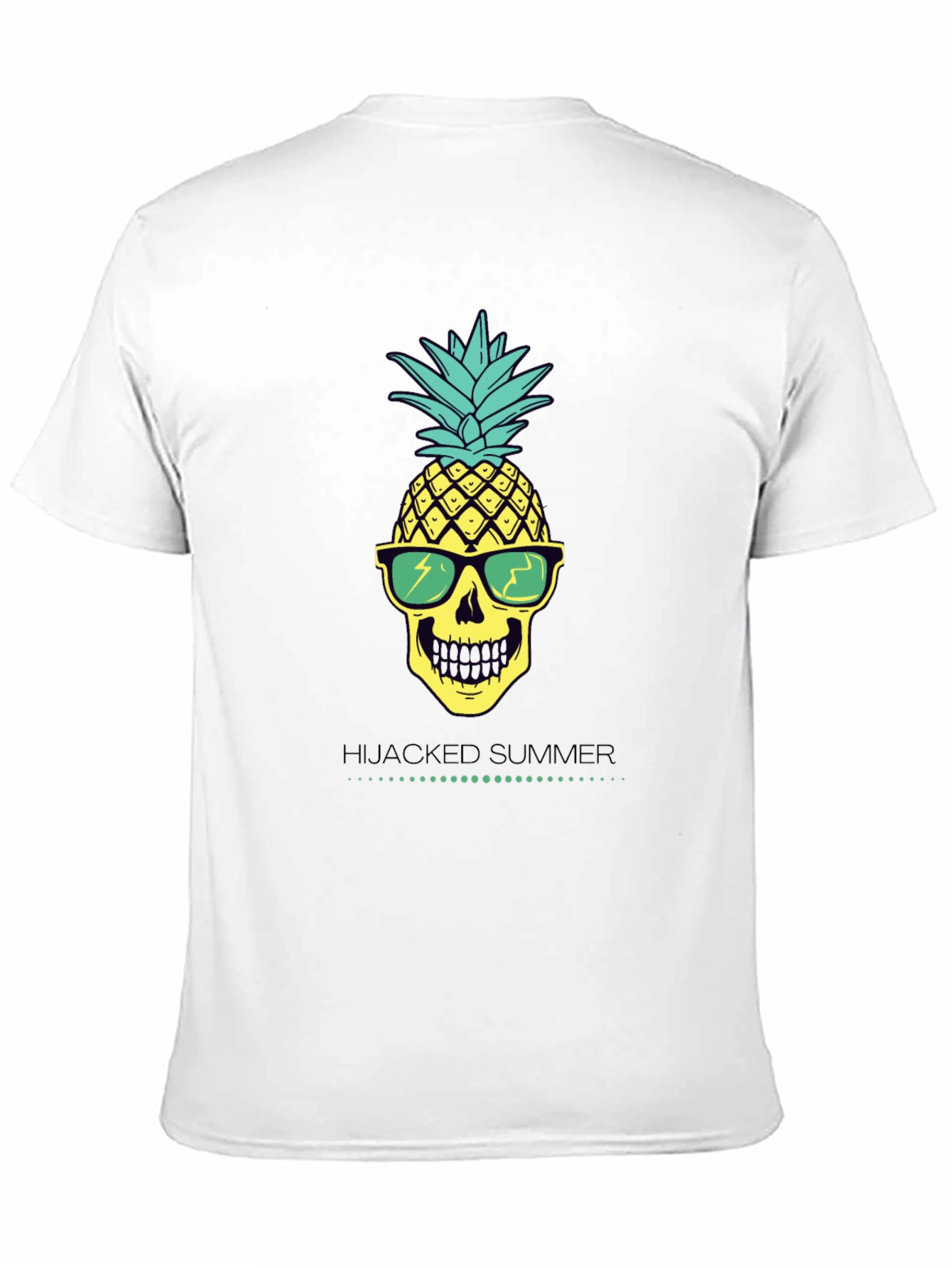 Hijacked Summer Pineapple Skull Graphic Tee