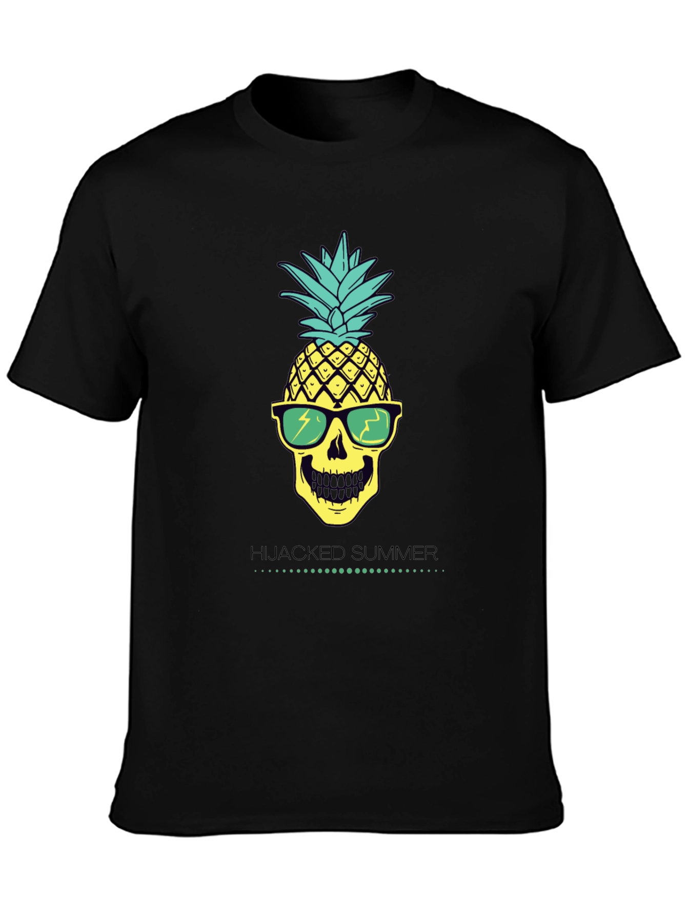Hijacked Summer Pineapple Skull Graphic Tee