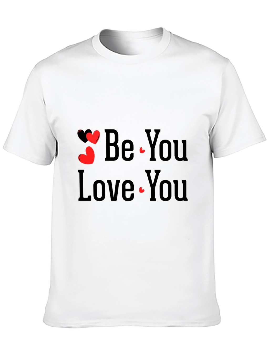 Be You Love You Black Graphic Tee