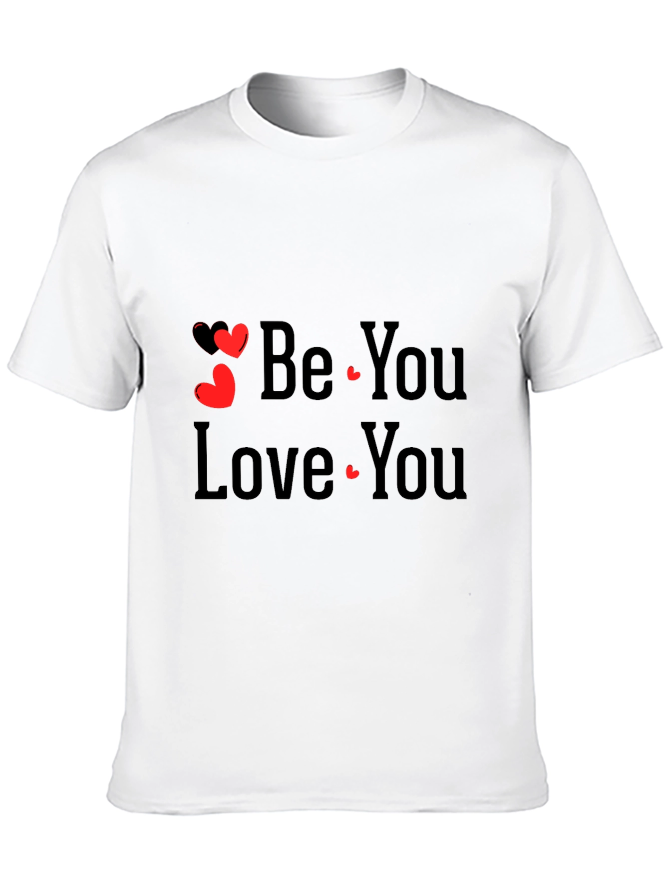 Be You Love You Black Graphic Tee