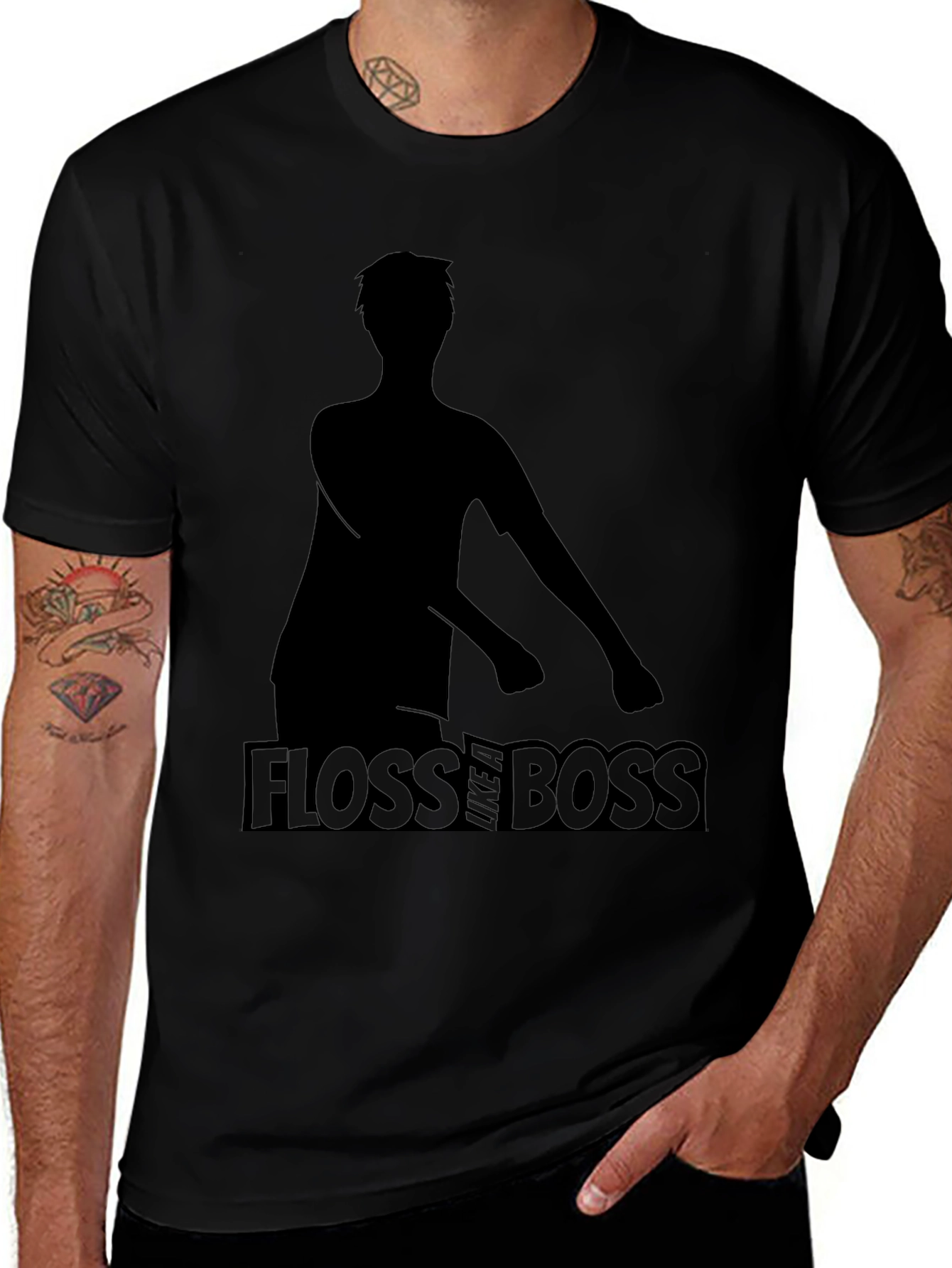 Floss Like a Boss Black T-Shirt