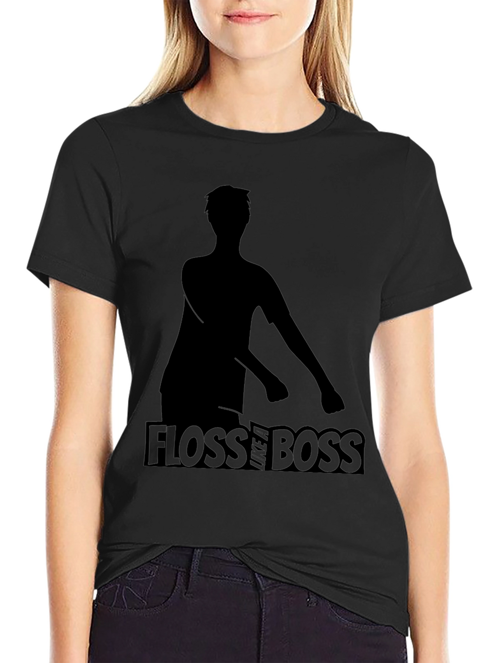 Floss Like a Boss Black T-Shirt