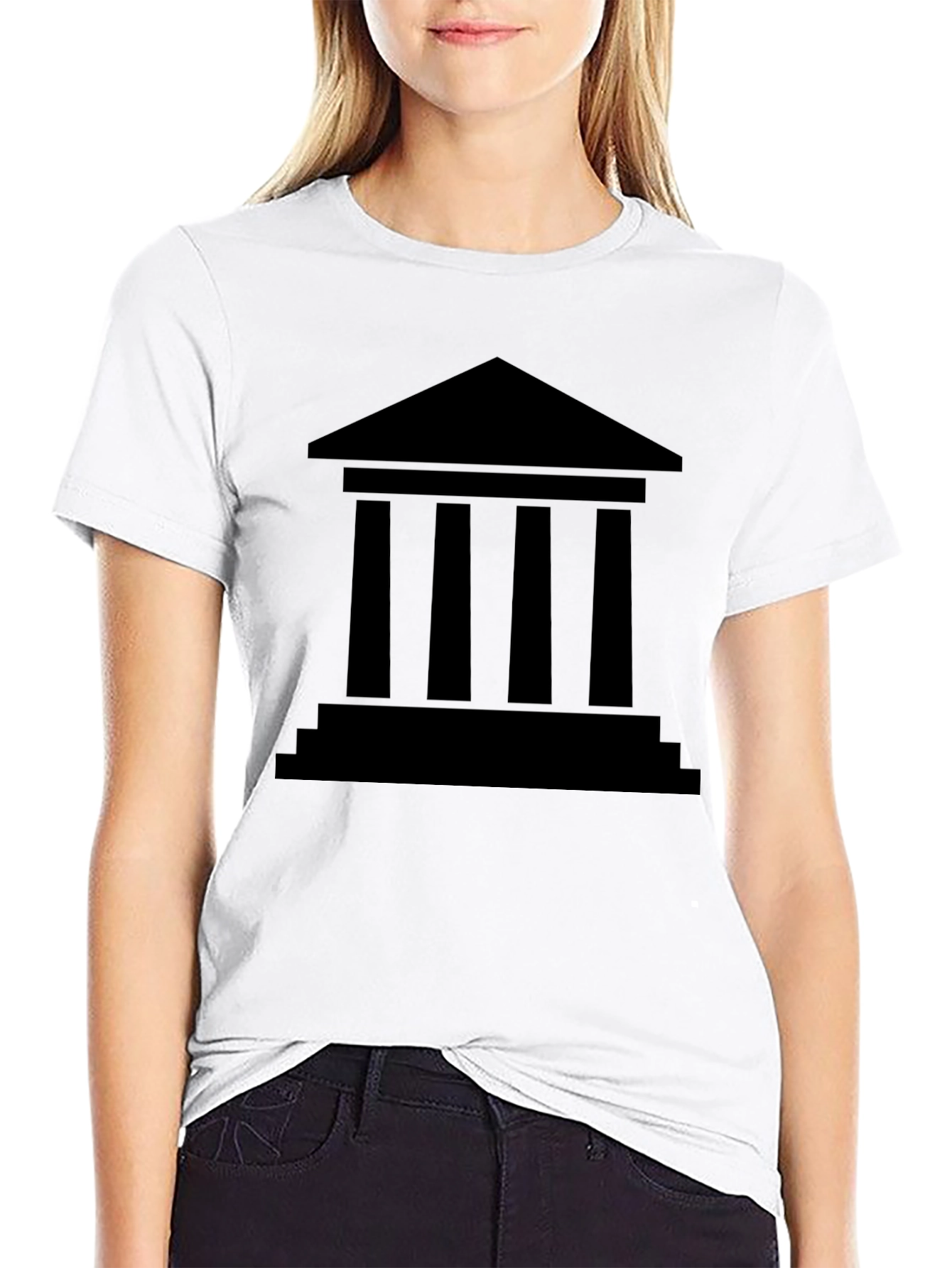 Greek Temple Graphic Tee - Classic Architecture T-Shirt