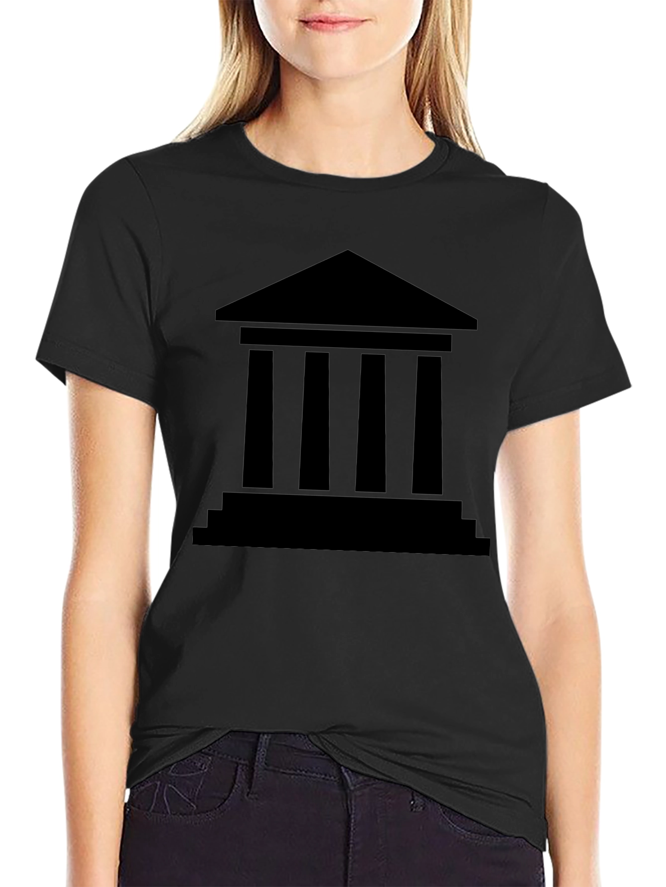 Greek Temple Graphic Tee - Classic Architecture T-Shirt