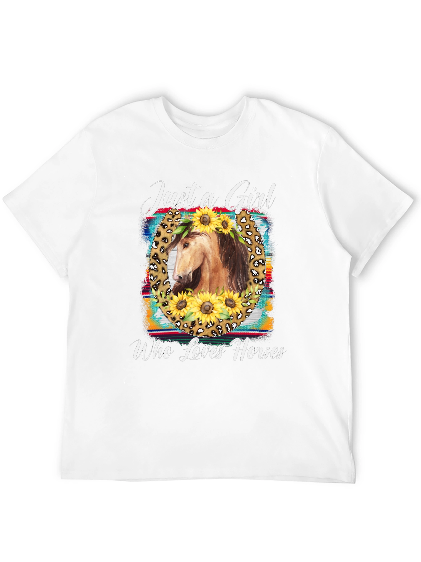 Just A Girl Who Loves Horses Black T-Shirt