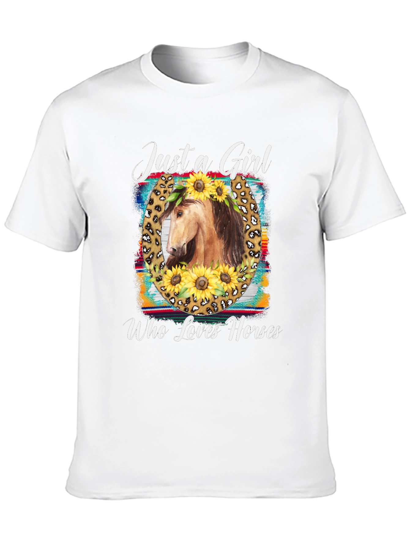 Just A Girl Who Loves Horses Black T-Shirt