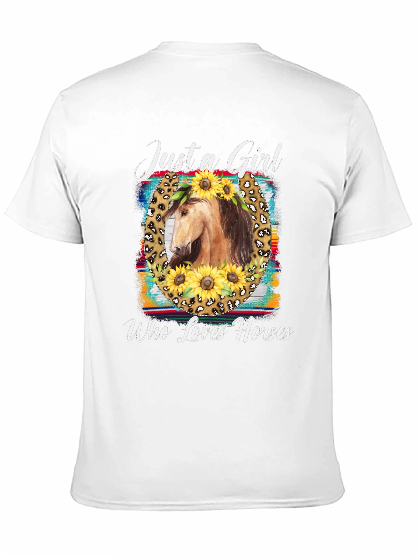 Just A Girl Who Loves Horses Black T-Shirt
