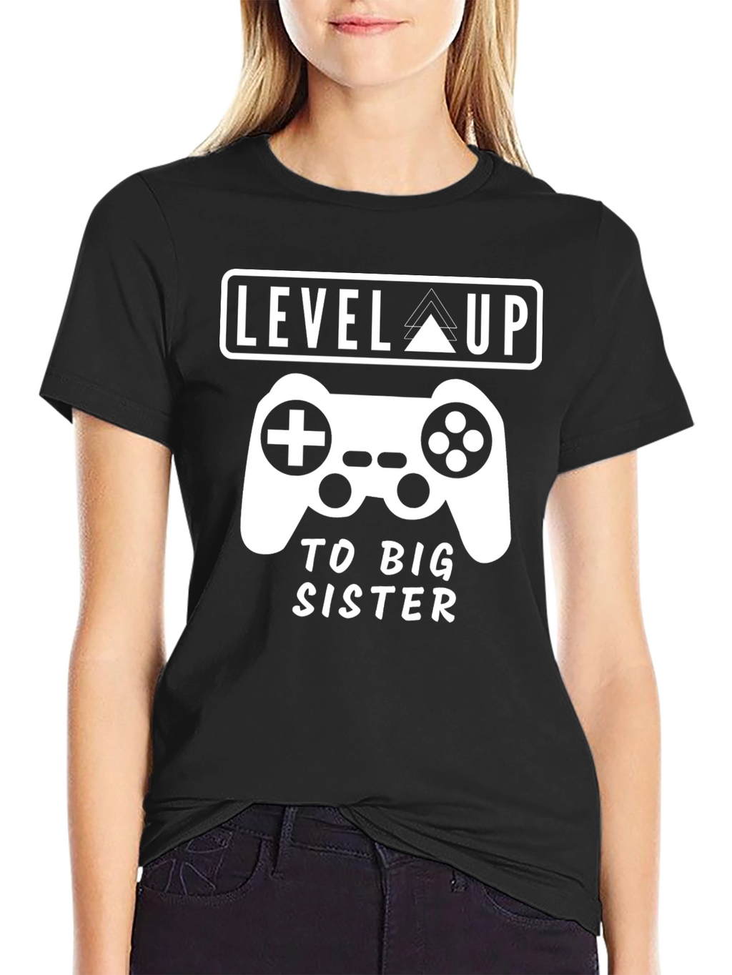 Level Up to Big Sister Gamer Tee