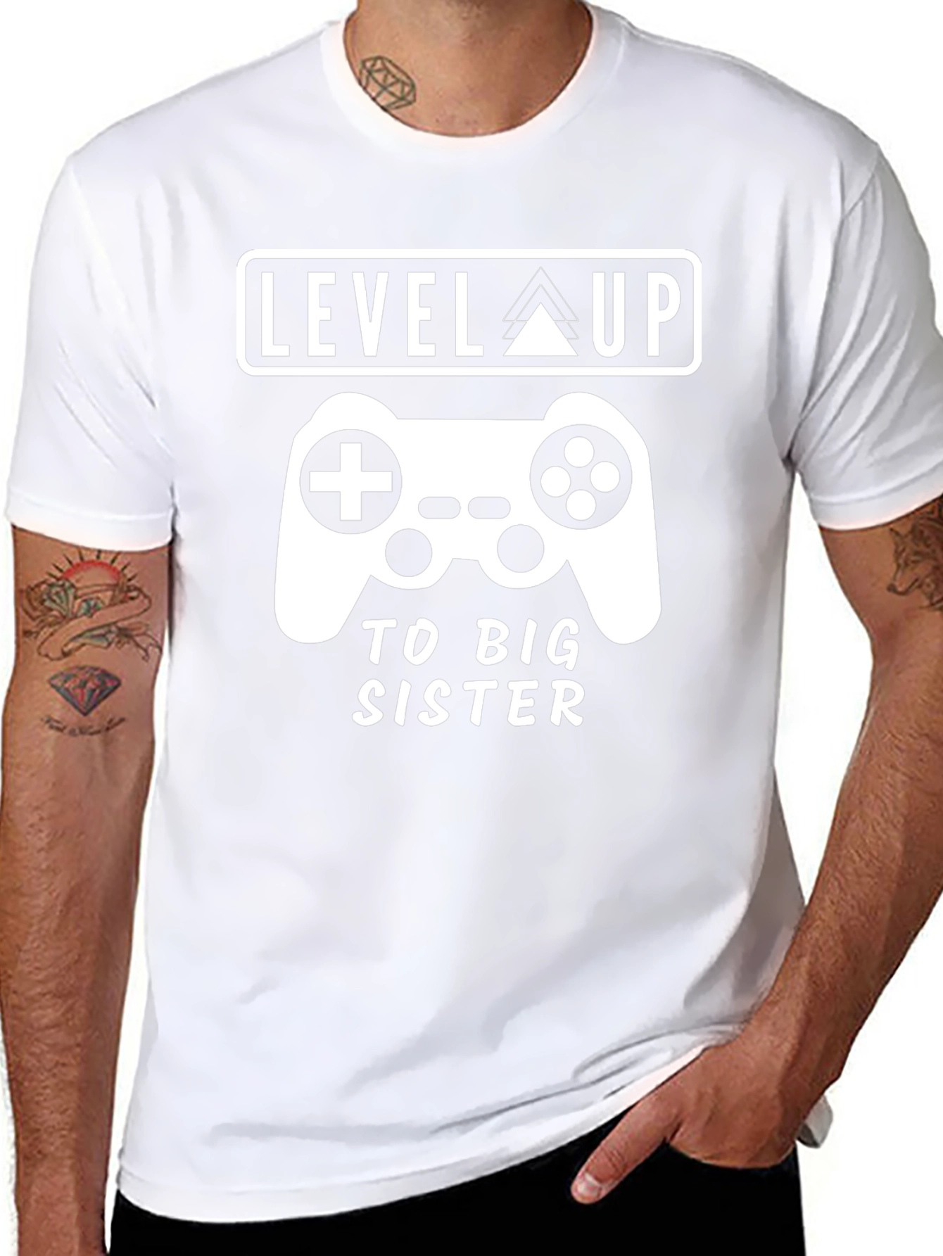 Level Up to Big Sister Gamer Tee