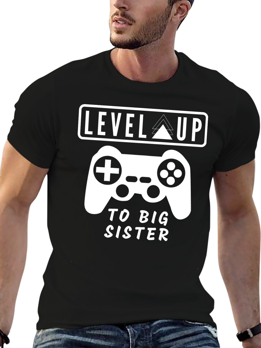 Level Up to Big Sister Gamer Tee