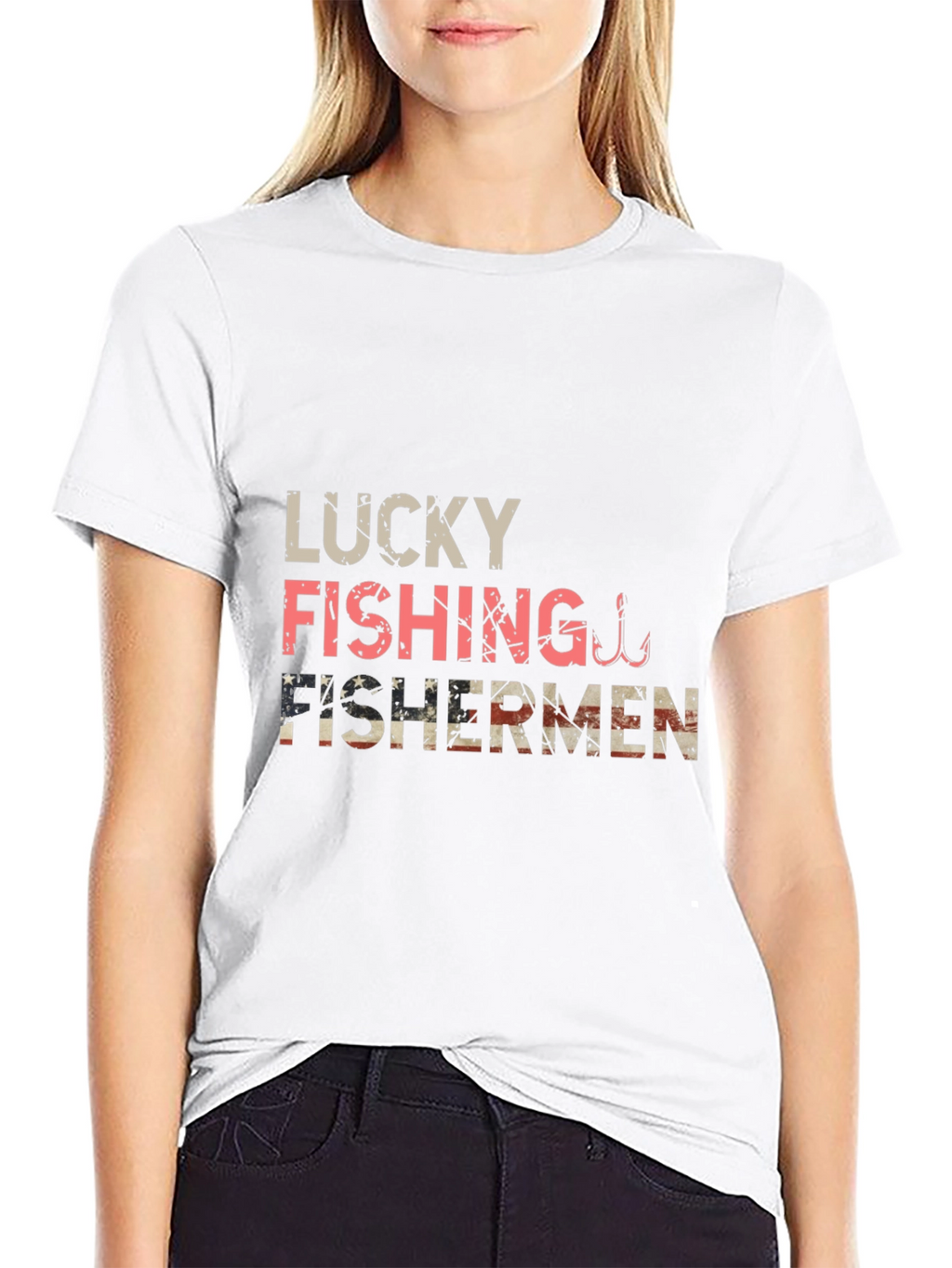 Lucky Fishing Fisherman Graphic Tee
