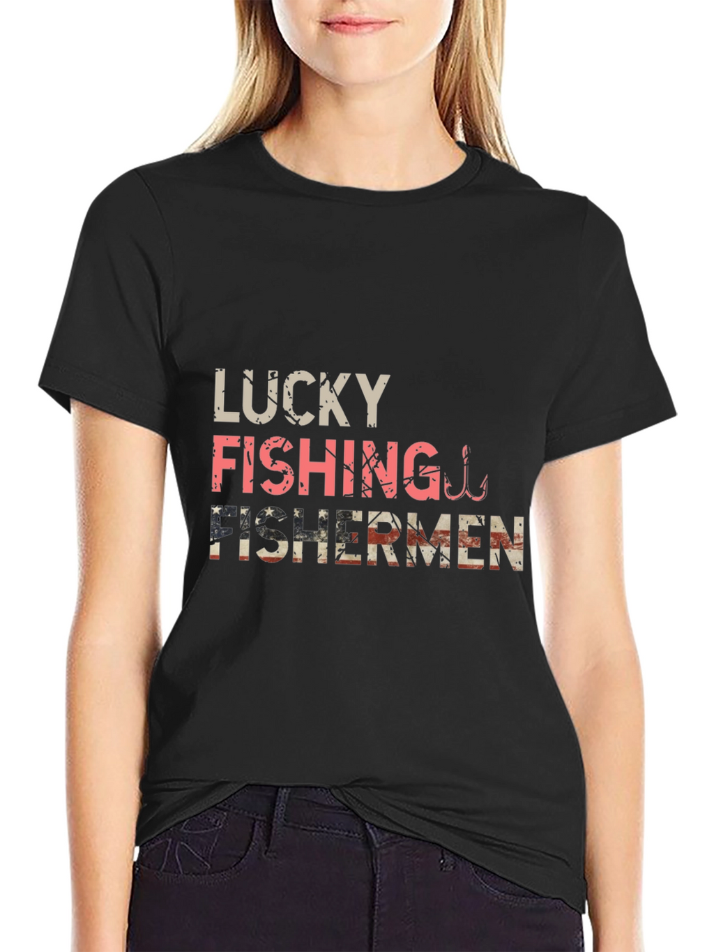 Lucky Fishing Fisherman Graphic Tee
