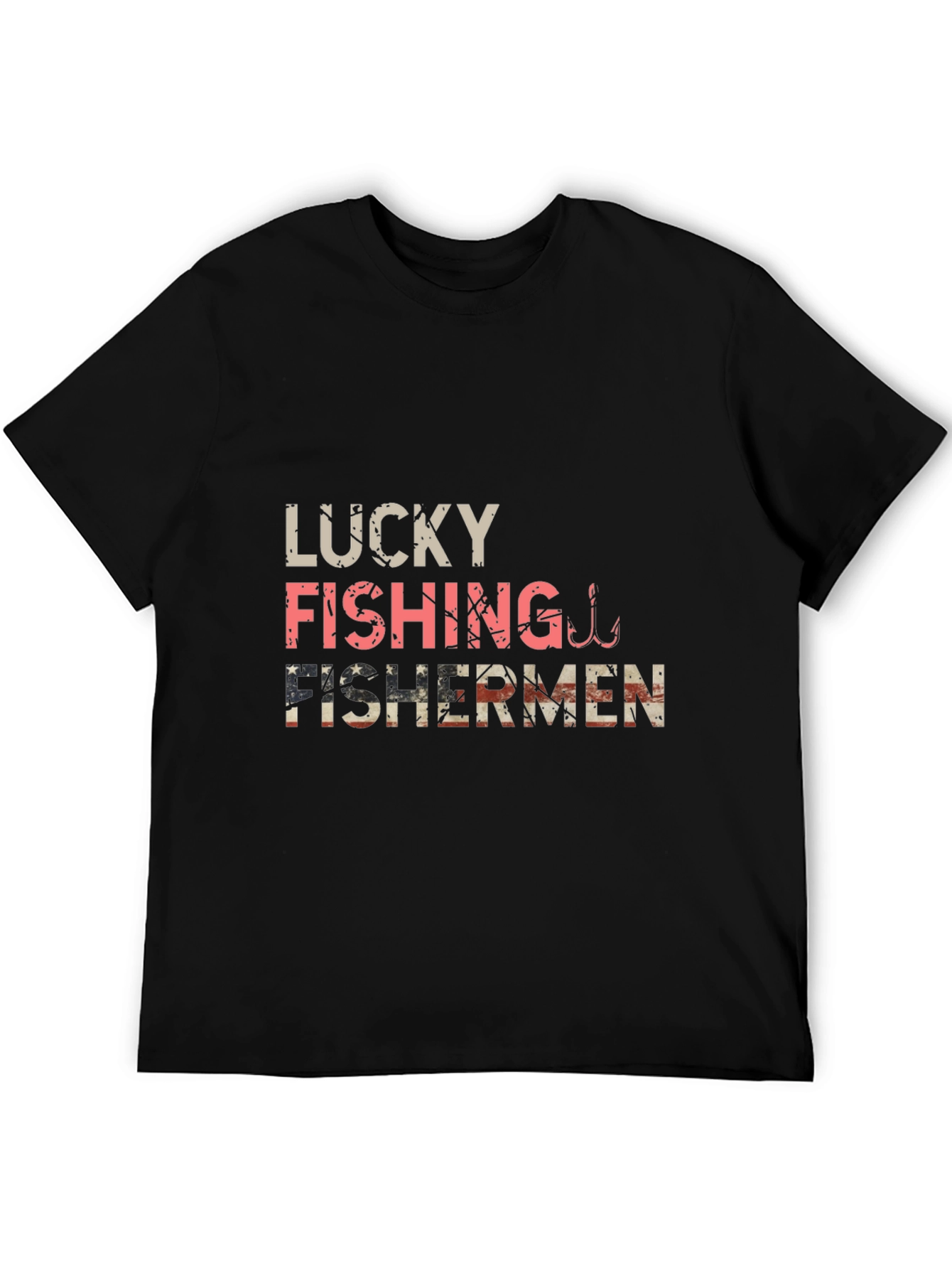 Lucky Fishing Fisherman Graphic Tee