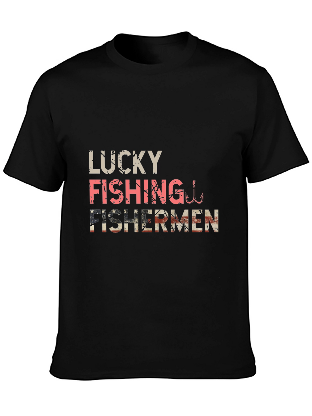 Lucky Fishing Fisherman Graphic Tee