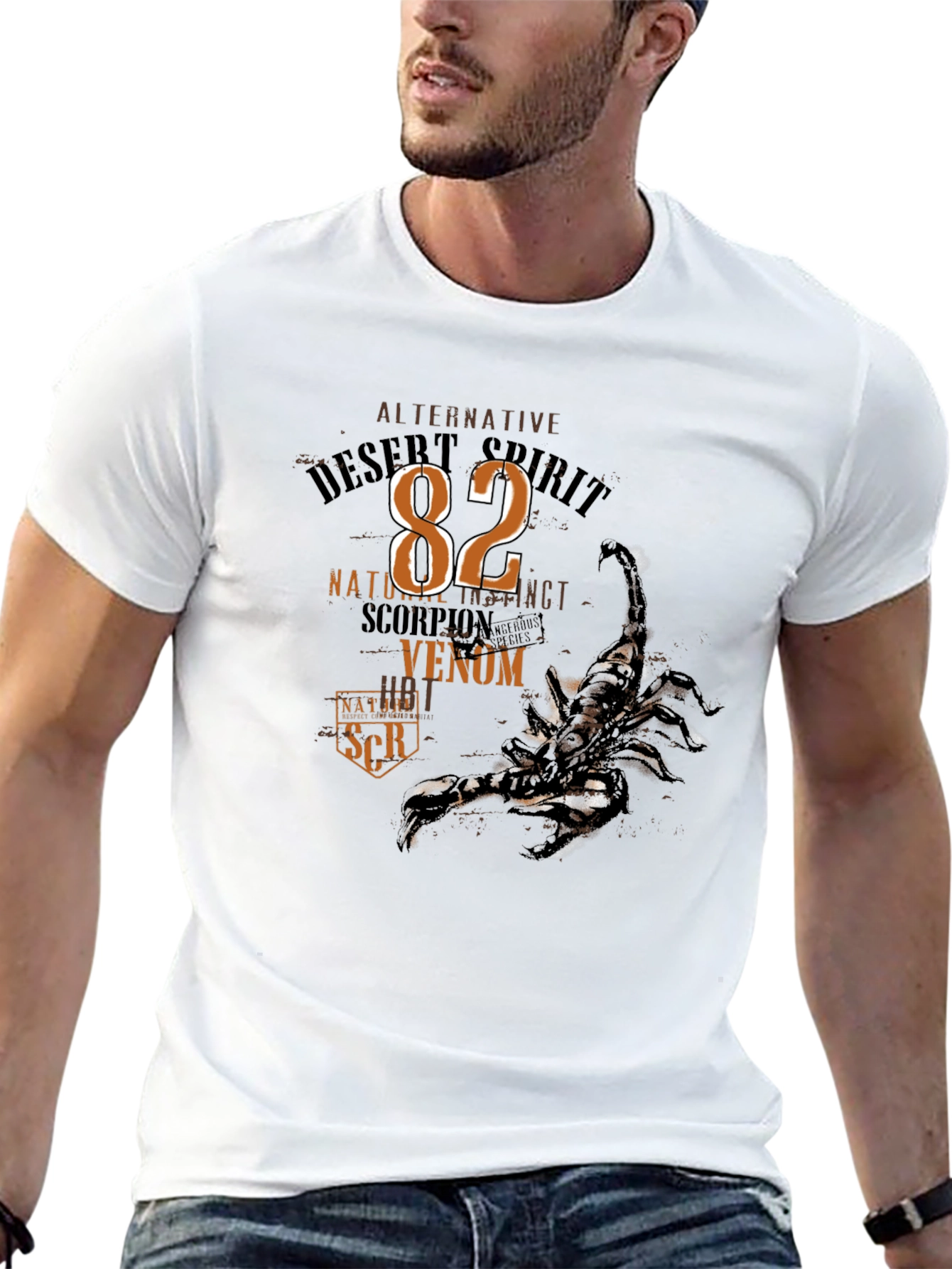 Desert Spirit Scorpion Graphic T-Shirt - Black