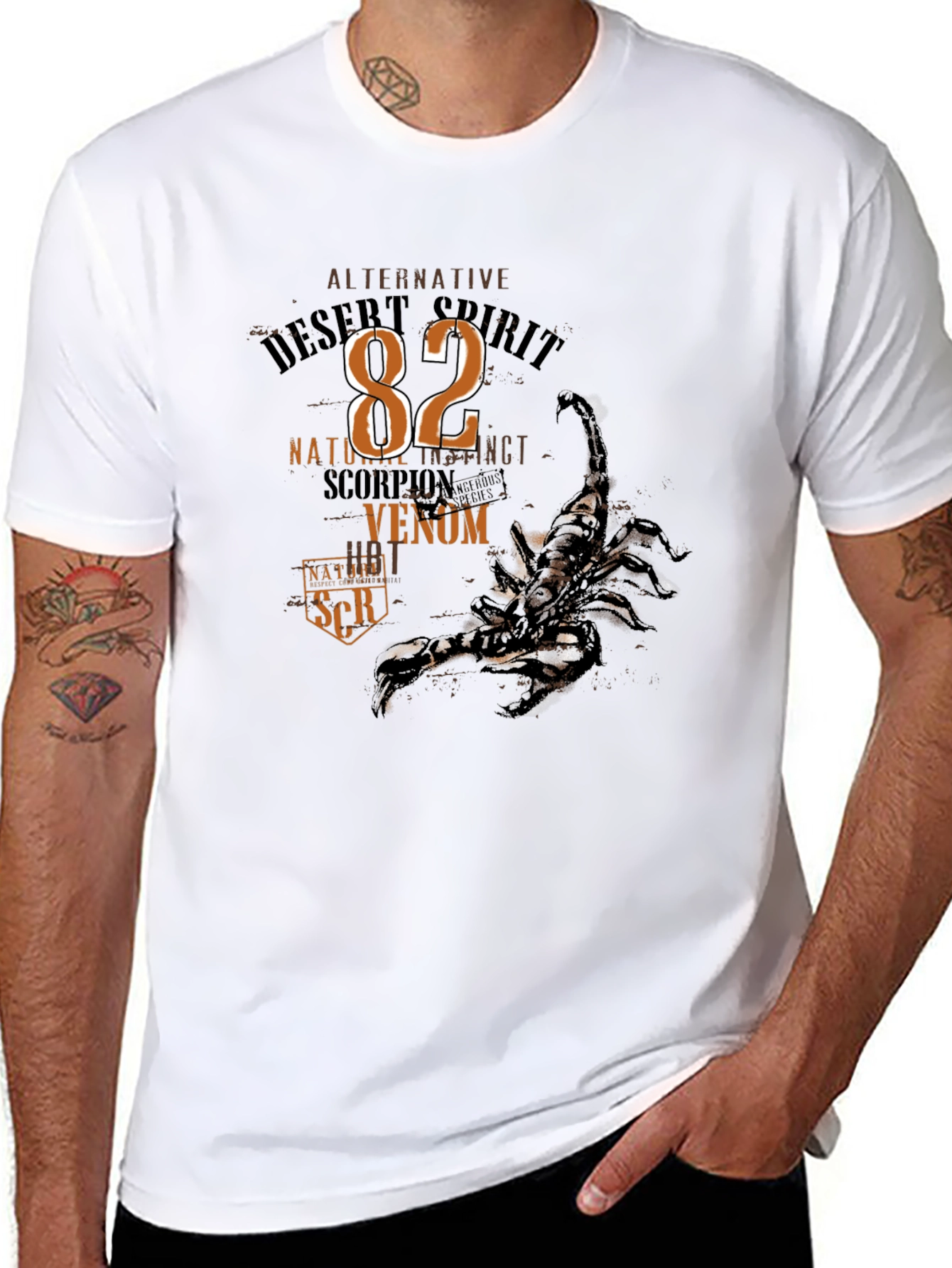 Desert Spirit Scorpion Graphic T-Shirt - Black