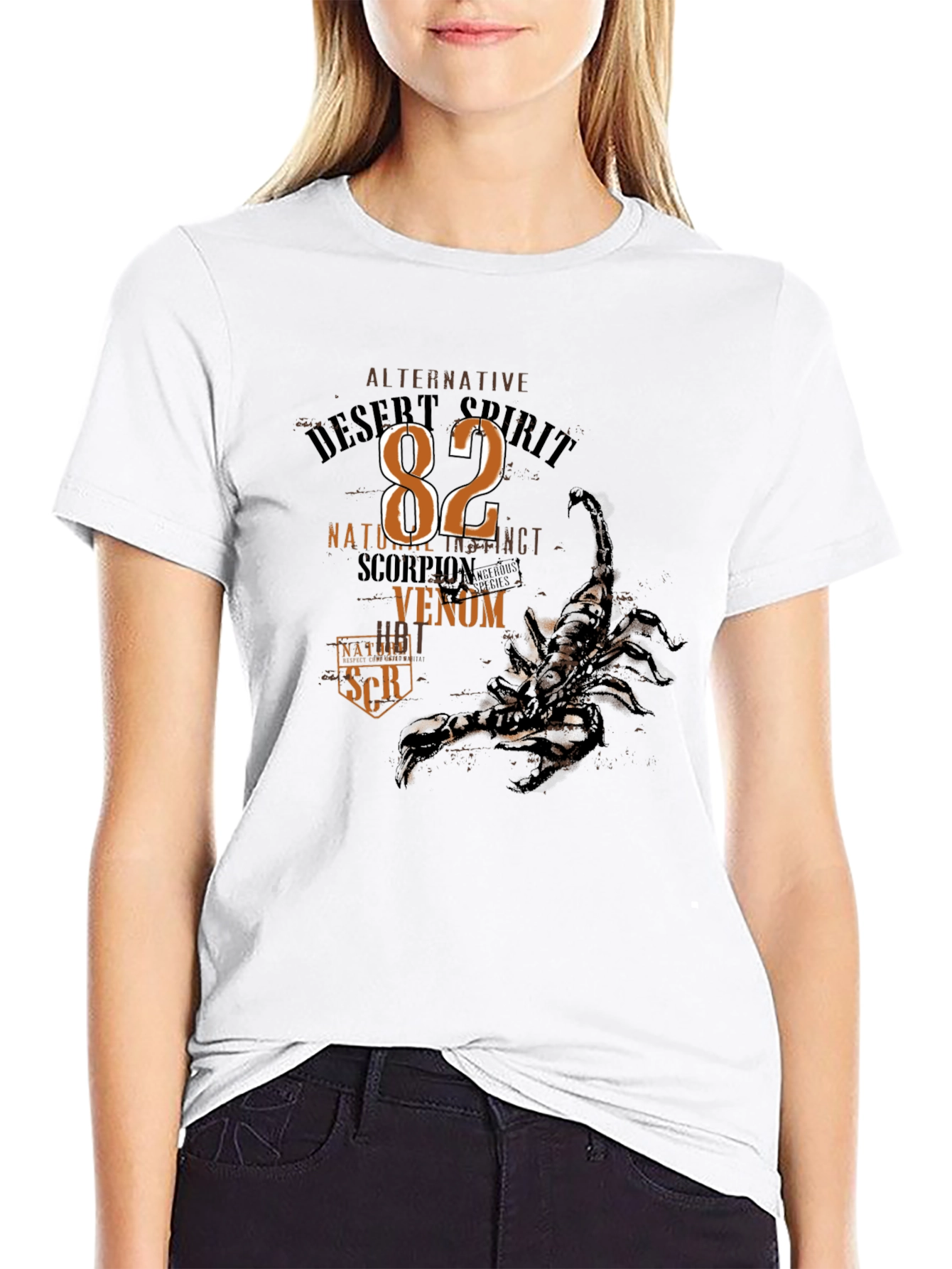 Desert Spirit Scorpion Graphic T-Shirt - Black