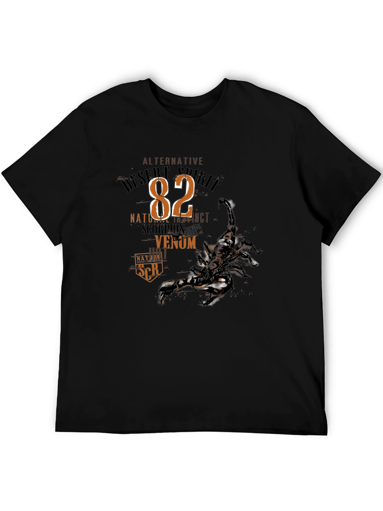 Desert Spirit Scorpion Graphic T-Shirt - Black