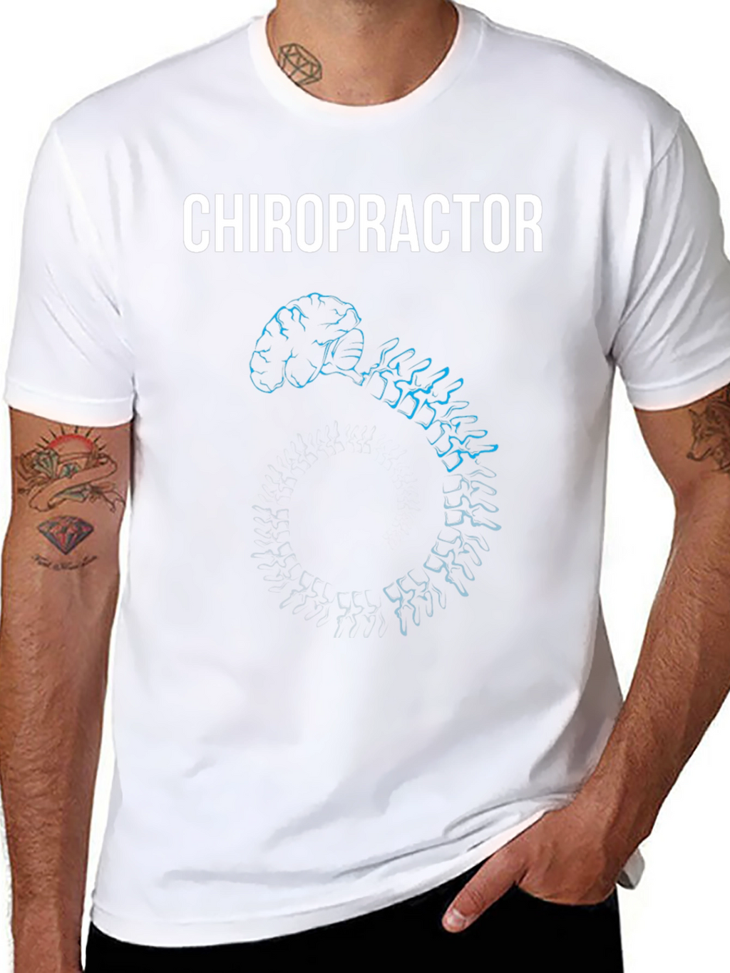 Chiropractor Brain & Spine Anatomy T-Shirt