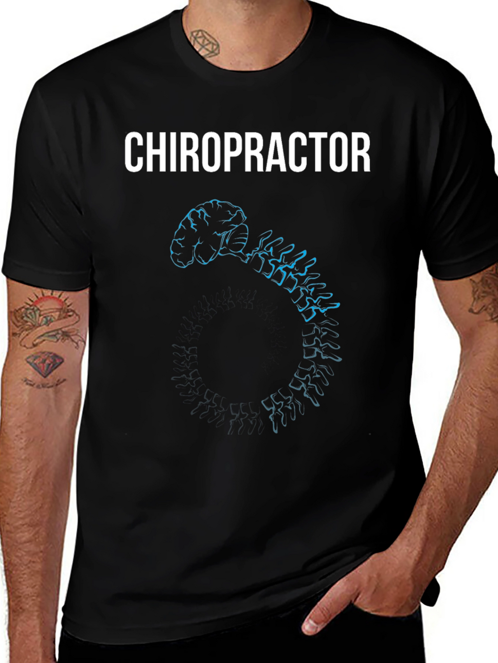 Chiropractor Brain & Spine Anatomy T-Shirt