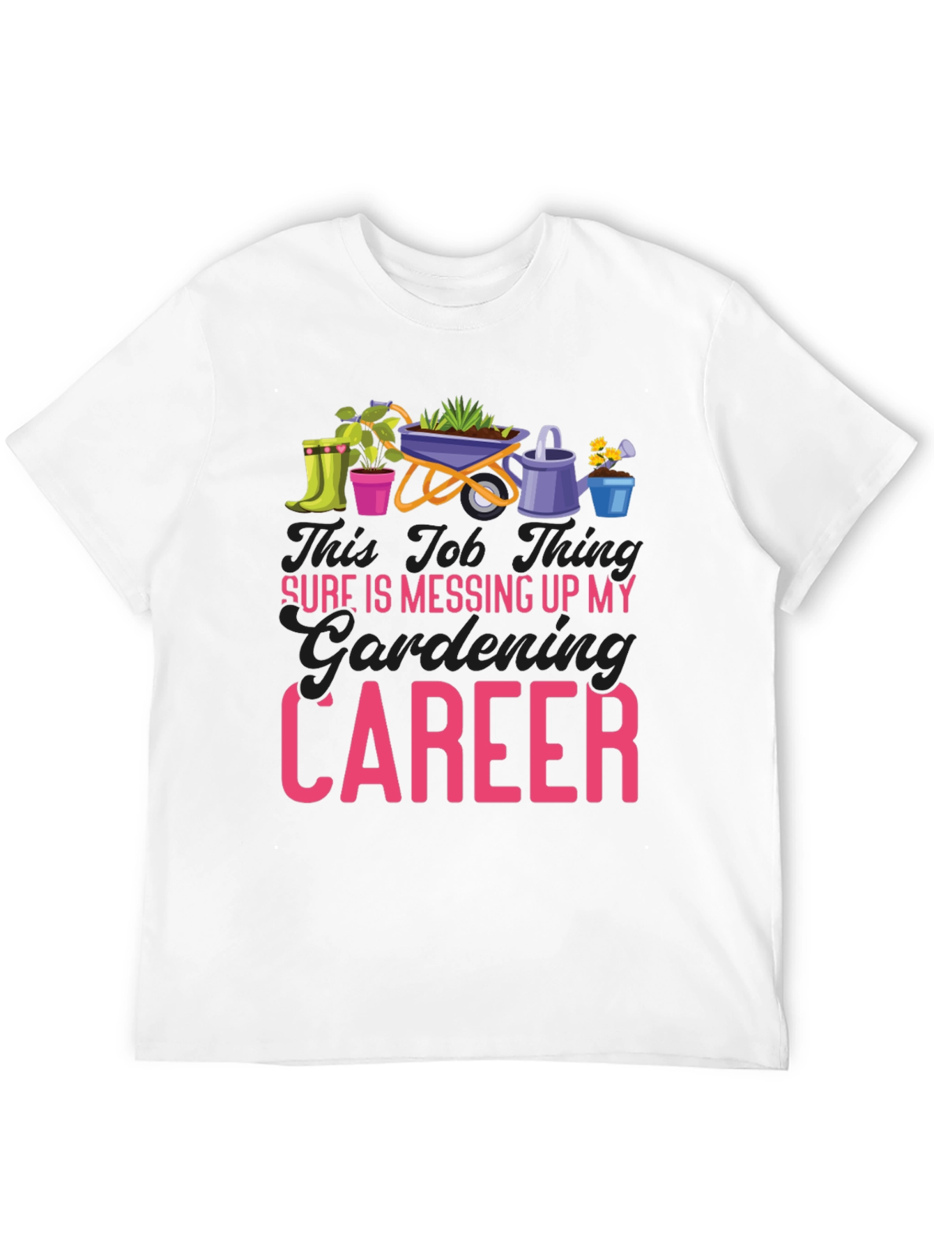 Gardening Career Graphic Tee - Black