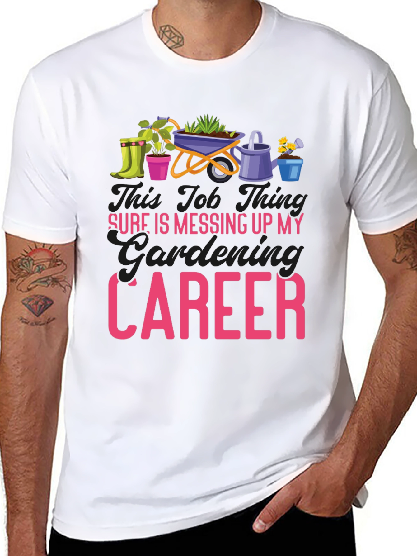 Gardening Career Graphic Tee - Black