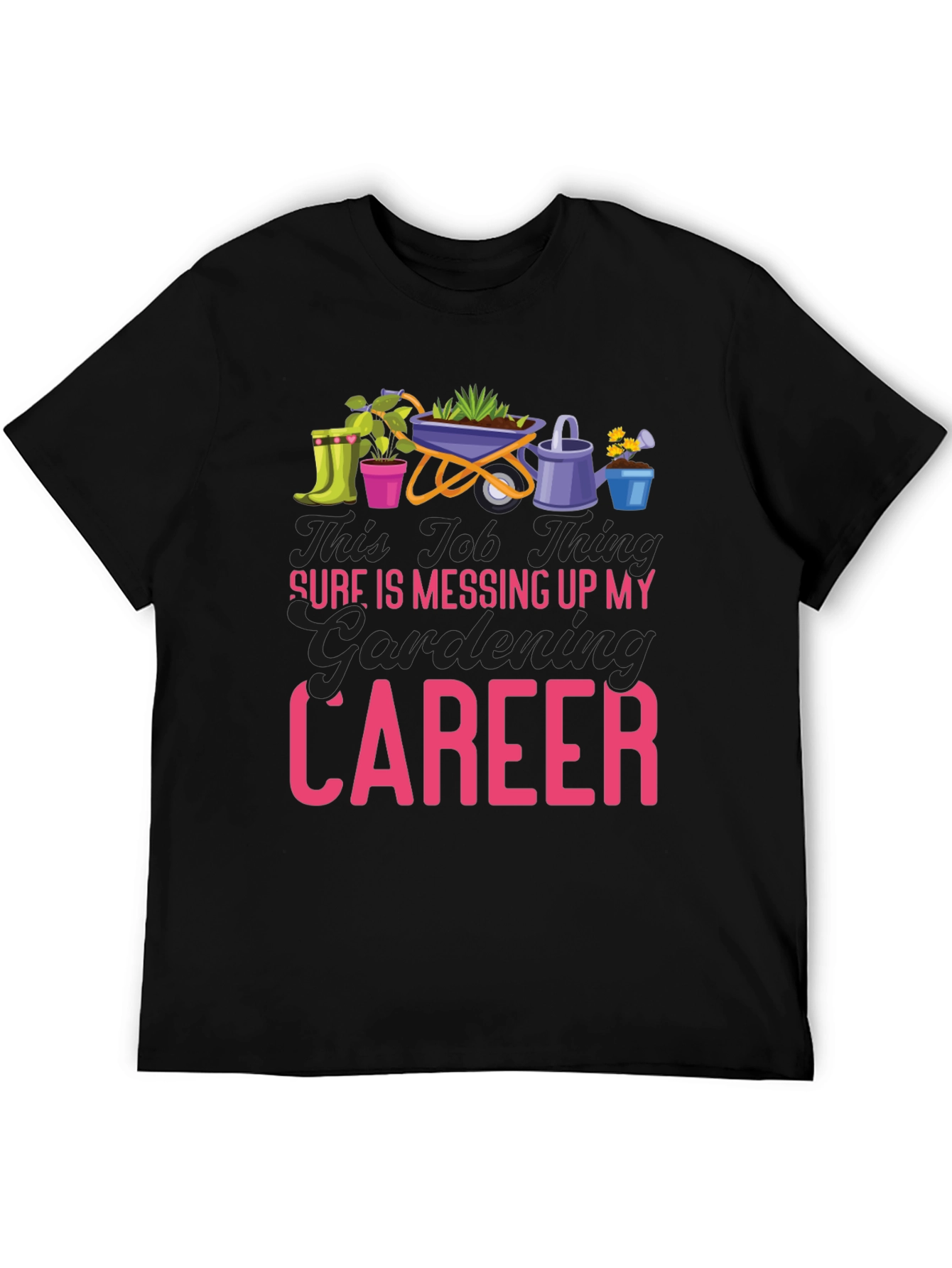 Gardening Career Graphic Tee - Black