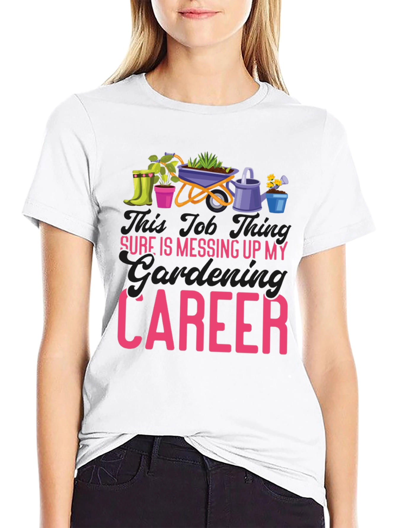 Gardening Career Graphic Tee - Black