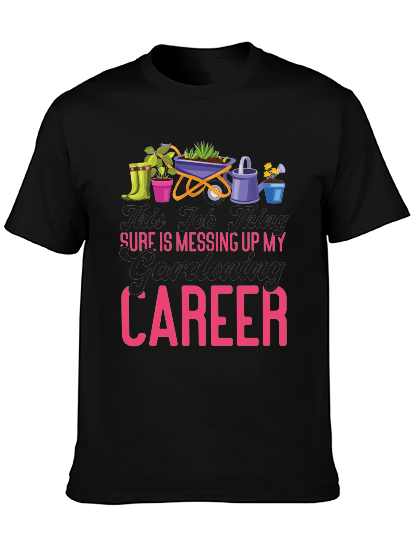Gardening Career Graphic Tee - Black