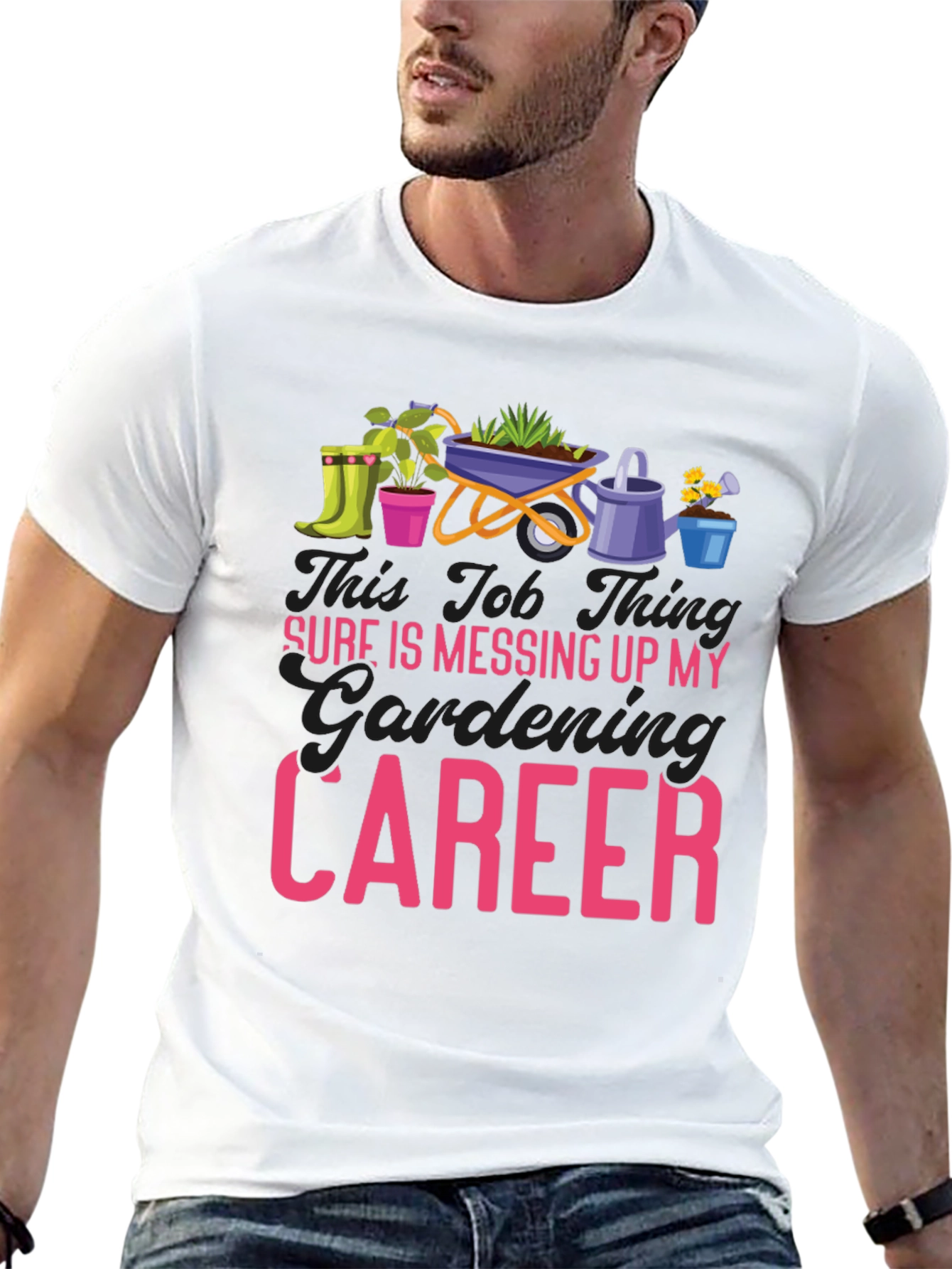 Gardening Career Graphic Tee - Black