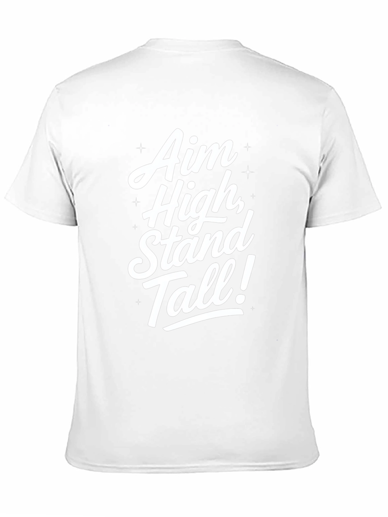 Aim High Stand Tall Graphic Tee - Inspiring Black T-Shirt