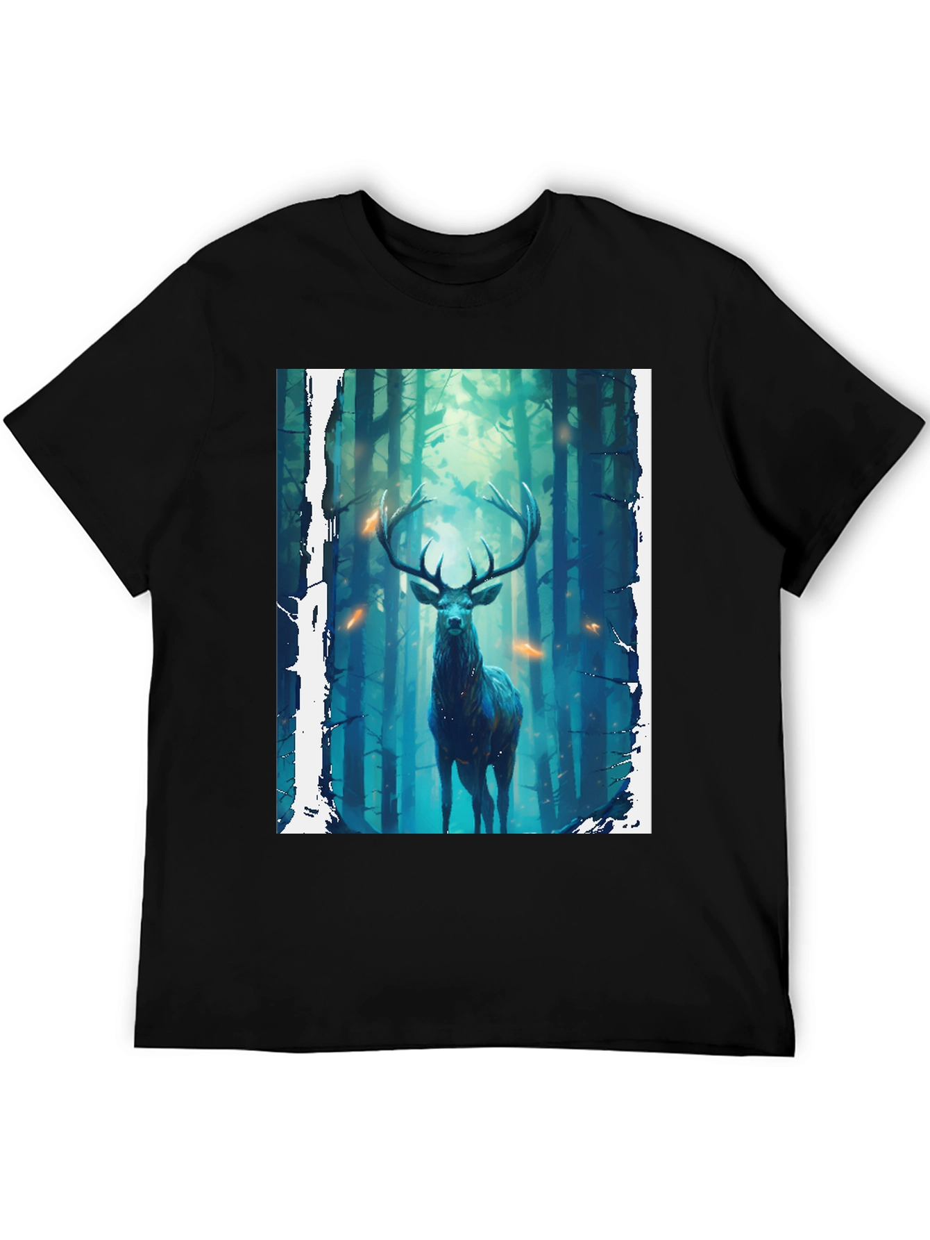 Mystic Forest Deer Graphic Tee - Nature Inspired Design