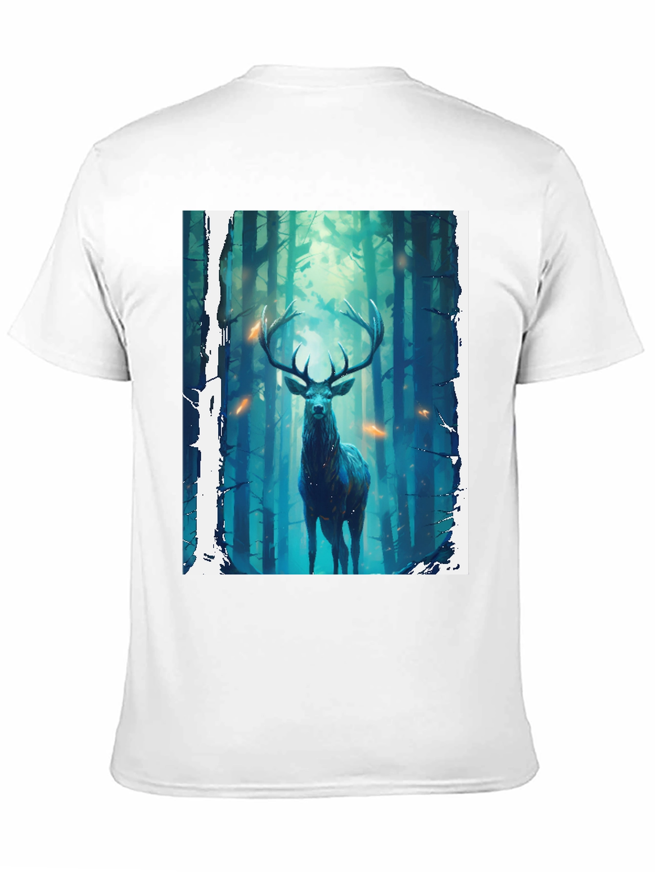 Mystic Forest Deer Graphic Tee - Nature Inspired Design