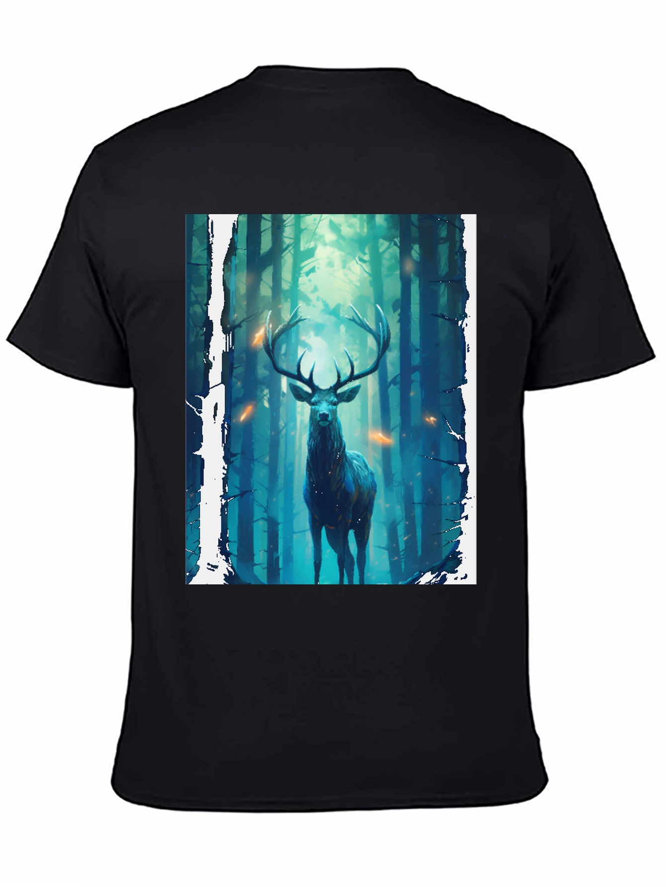 Mystic Forest Deer Graphic Tee - Nature Inspired Design